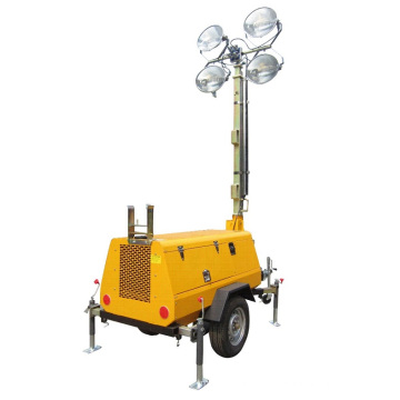 Mobile Light Tower With Diesel Generator